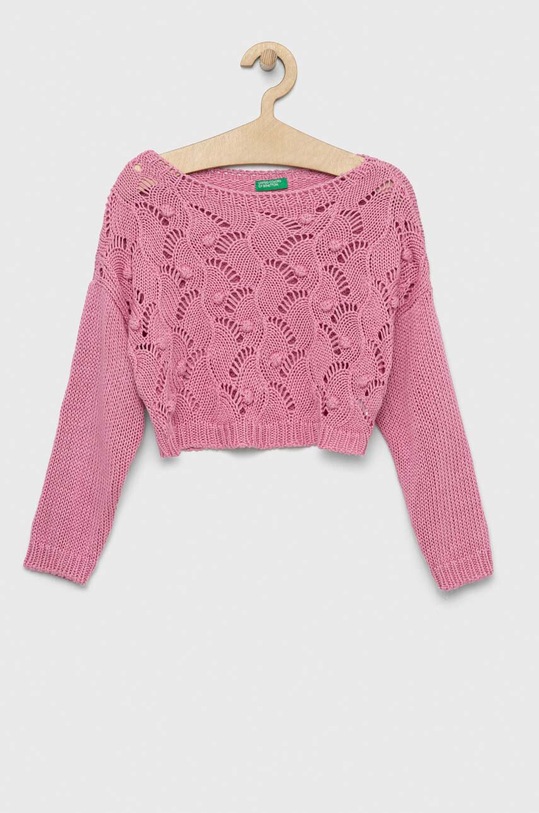 Detský sveter United Colors of Benetton tenká ružová 127ZC103C.G.SEASONAL