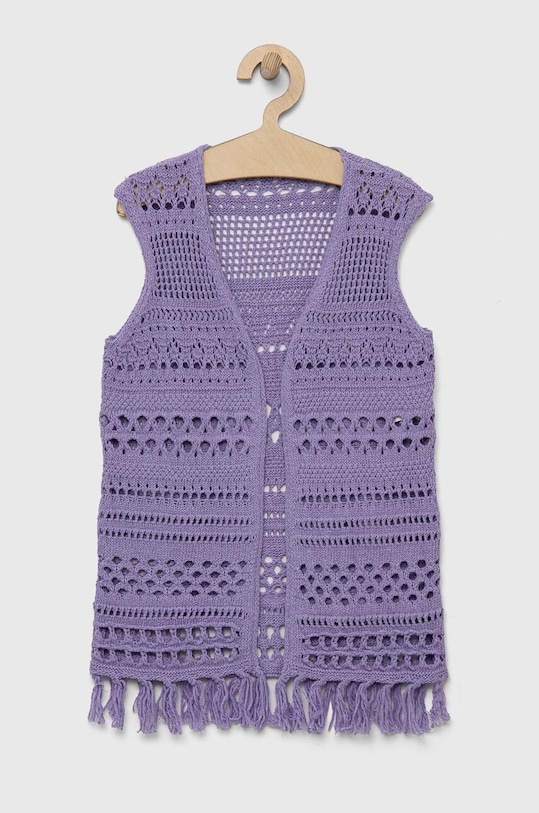 Sisley kardigan dziecięcy 1336X6007.G.SEASONAL fioletowy SS23