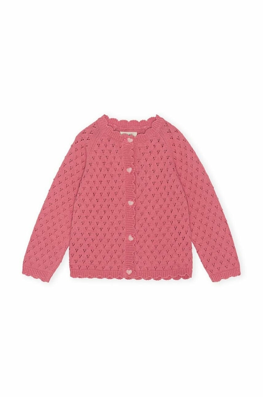 Konges Sløjd gyerek pamut kardigán vékony rózsaszín KS4908