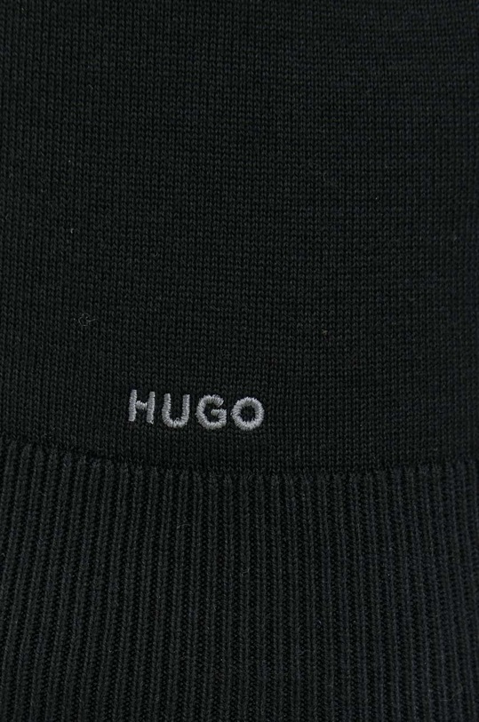 HUGO sweter bawełniany czarny 50481849