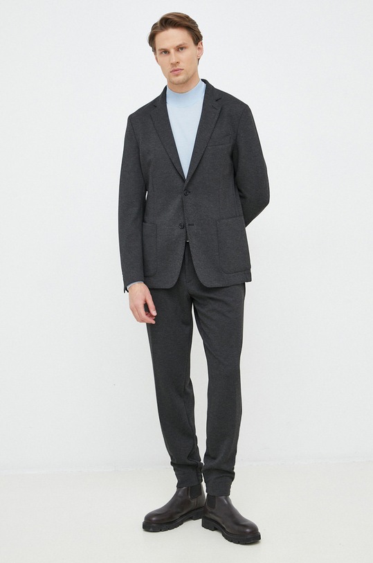 Шерстяной свитер BOSS 50482258 голубой SS23