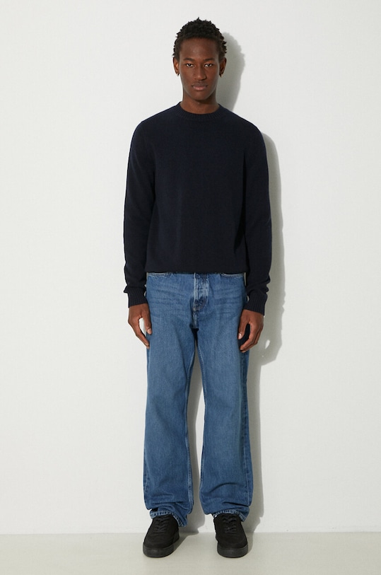 Vlněný svetr Samsoe Samsoe SYLLI M20500076 námořnická modř SS25