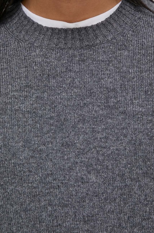 Samsoe Samsoe sweter wełniany SYLLI M20500076 szary