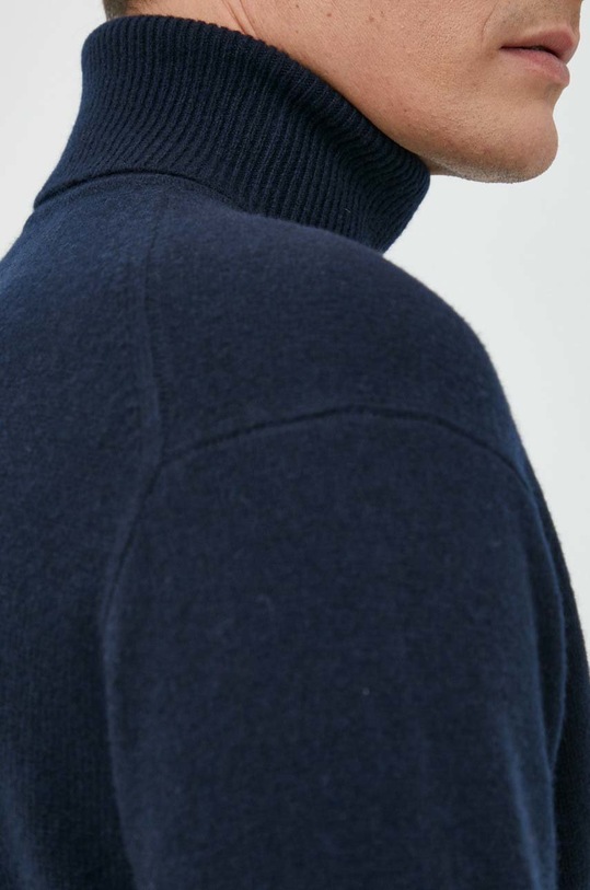 Samsoe Samsoe sweter wełniany M20400010 granatowy