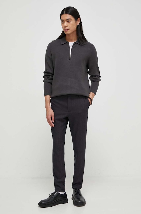 Sveter Samsoe Samsoe GUNA M22400055 sivá AW24