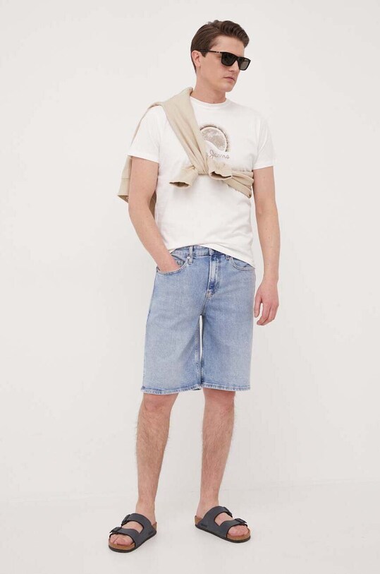 Bavlnená mikina Pepe Jeans Ayana Cres PM582376.845 béžová SS23