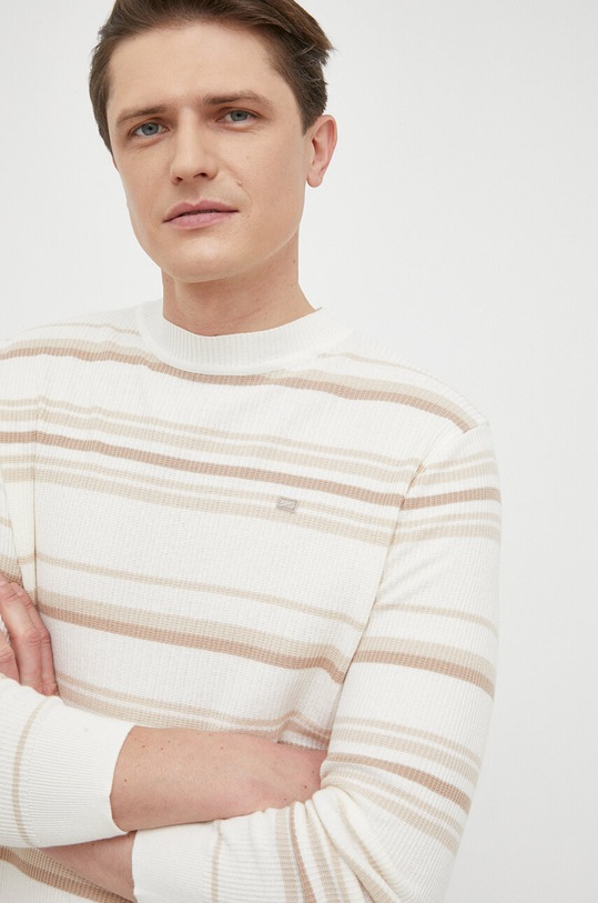 Pepe Jeans sweter bawełniany Perkin beżowy PM702302.803
