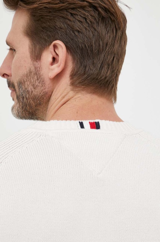 Tommy Hilfiger sweter bawełniany MW0MW31007.PPYX beżowy