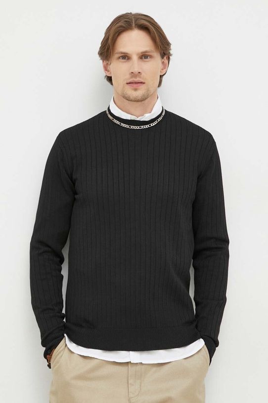 Bruuns Bazaar sweter Leo Rivee czarny BBM1519