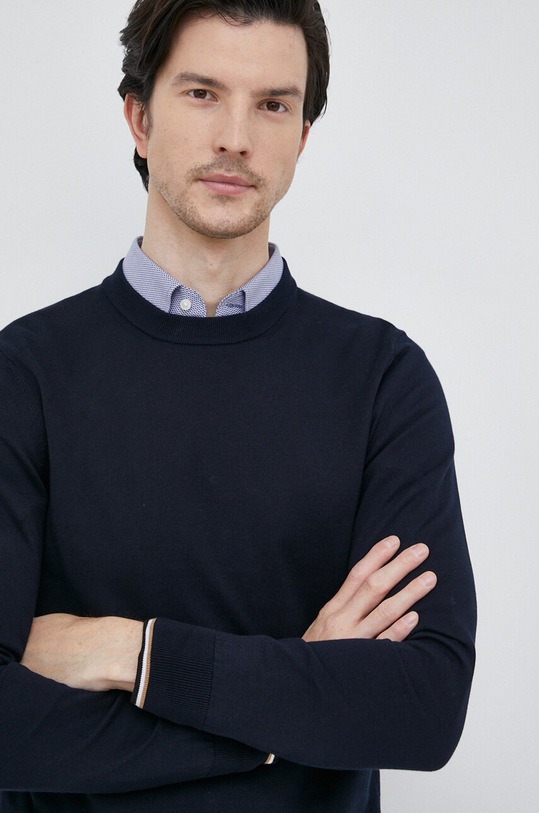 Oblečení Bavlněný svetr BOSS 50489650 námořnická modř