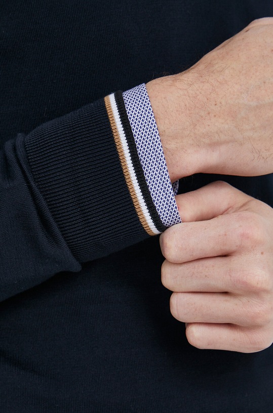 Bavlněný svetr BOSS námořnická modř 50489650