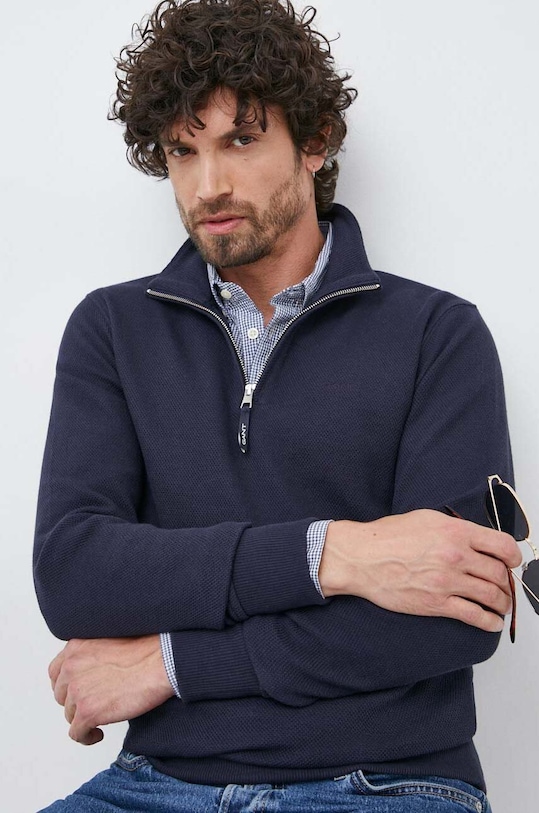 Gant sweter bawełniany granatowy 2026046