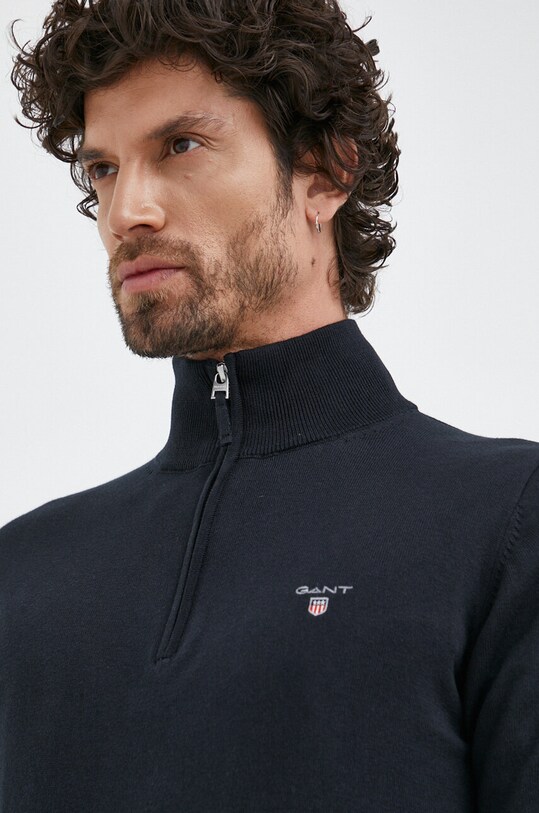 Gant sweter bawełniany bawełna czarny 8030555