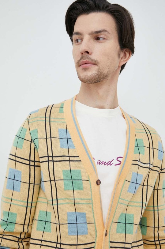 Bavlněný kardigan Lyle & Scott žlutá KN1834V.W831
