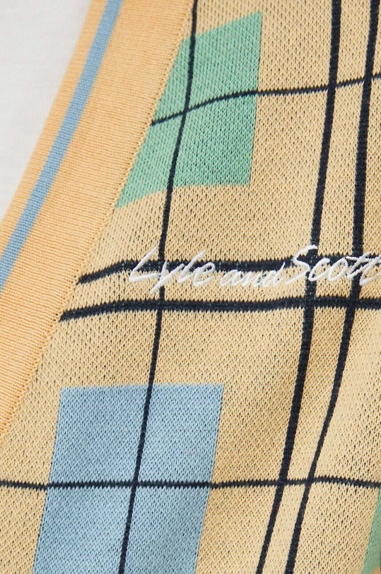 Bavlněný kardigan Lyle & Scott KN1834V.W831 žlutá