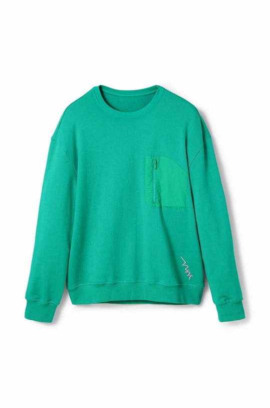 Хлопковая кофта Desigual 23SMSK08 зелёный