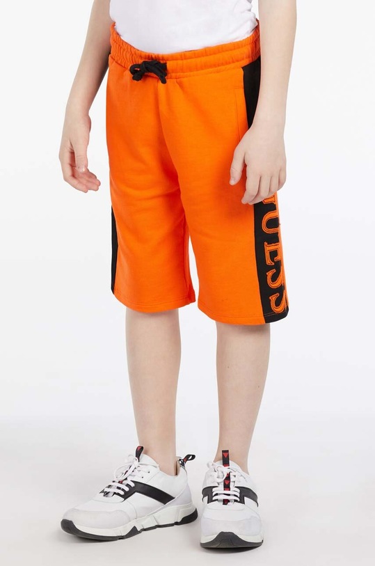 Guess pantaloni scurți din bumbac pentru copii L3RD01.KA6R3.PPYX portocaliu
