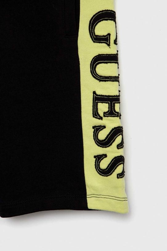 Guess pantaloni scurți din bumbac pentru copii negru L3RD01.KA6R3.PPYX