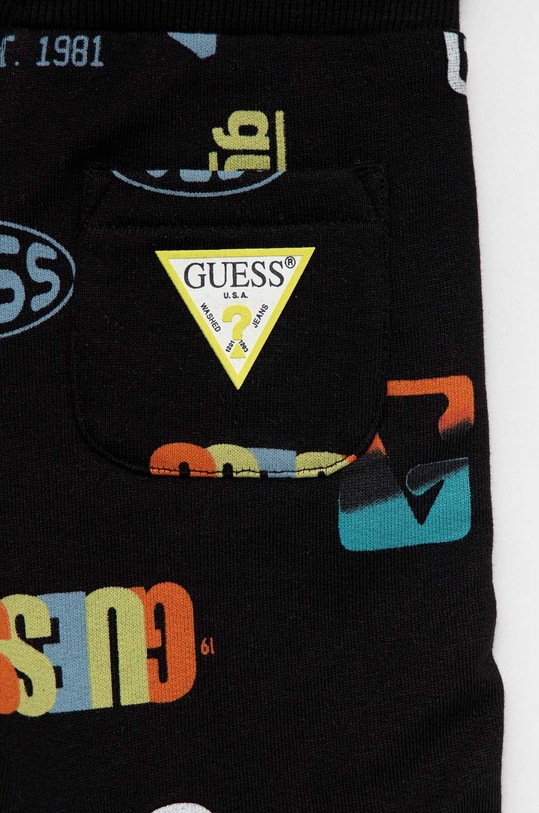 Guess pantaloni scurți din bumbac pentru copii negru N3RD04.KA6R3.PPYX