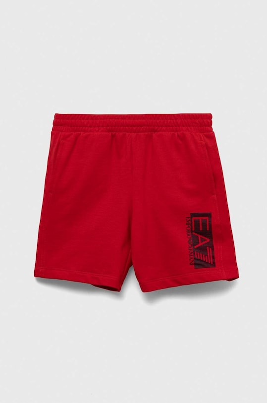 Дитячі бавовняні шорти EA7 Emporio Armani casual червоний 3RBS53.BJ05Z
