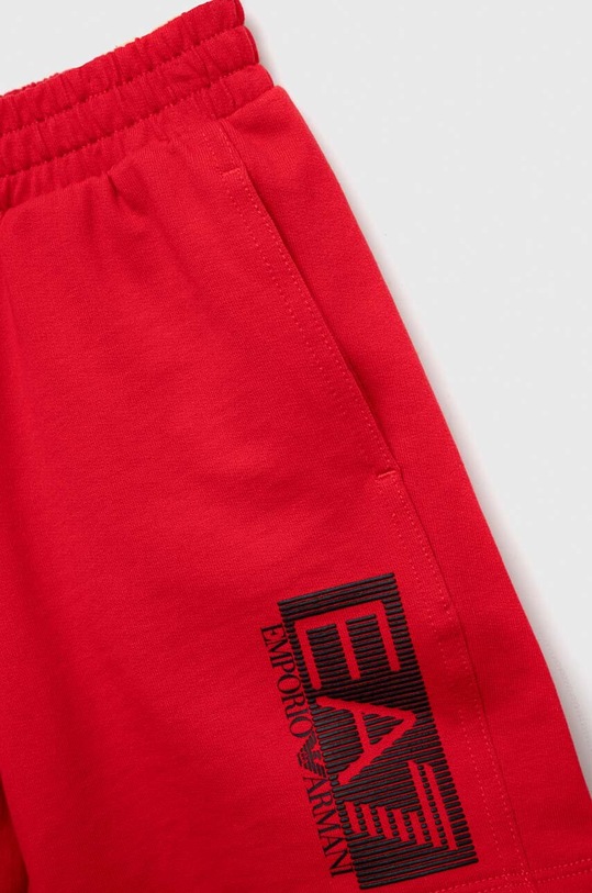Chłopiec EA7 Emporio Armani szorty bawełniane dziecięce 3RBS53.BJ05Z czerwony