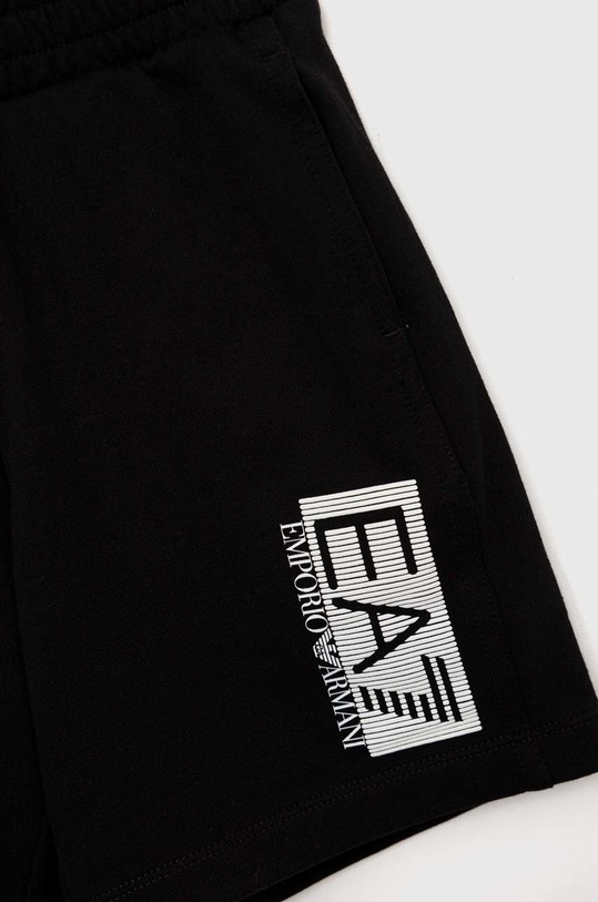 EA7 Emporio Armani szorty bawełniane dziecięce 3RBS53.BJ05Z czarny SS23