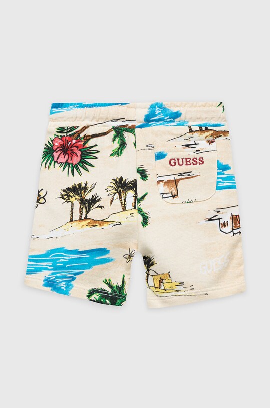 Дитячі бавовняні шорти Guess N3GD04.KA6R3.PPYX бежевий SS23