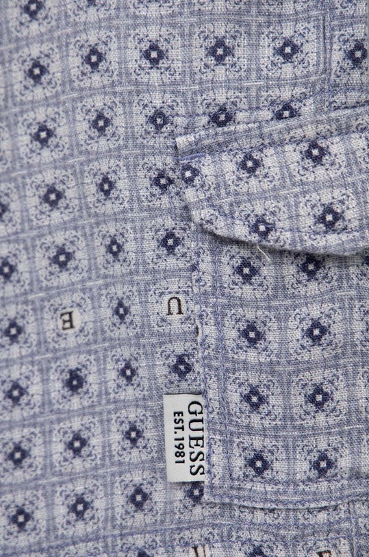 Chłopiec Guess szorty z domieszką lnu dziecięce N3GD05.WFBT0.PPYX niebieski