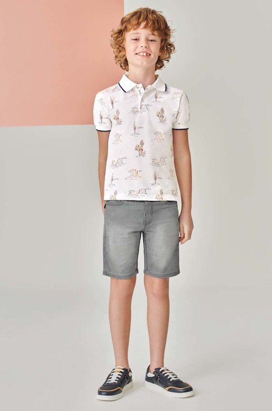 Παιδικό σορτς τζιν Mayoral με ελαστάν γκρί 6261.7E.JUNIOR