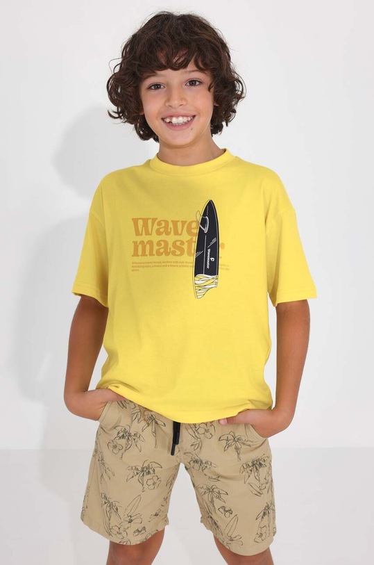 Dječje pamučne kratke hlače Mayoral 6262.7E.JUNIOR zelena SS23