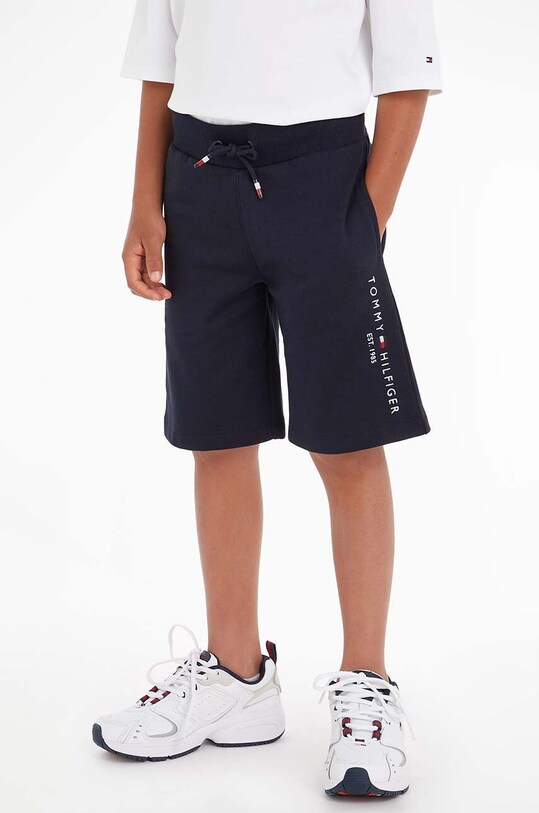 Dětské bavlněné šortky Tommy Hilfiger pletenina námořnická modř KB0KB07116.PPYX