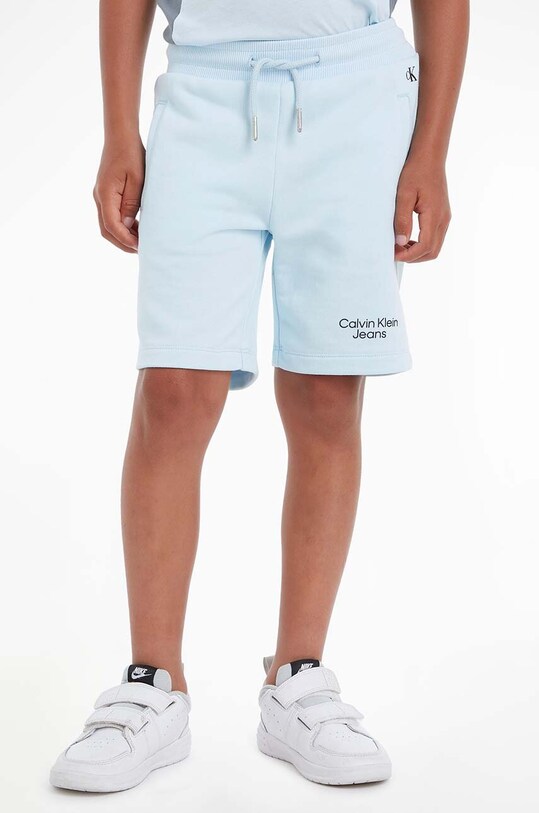 Calvin Klein Jeans szorty dziecięce dzianina niebieski IB0IB01290.PPYX