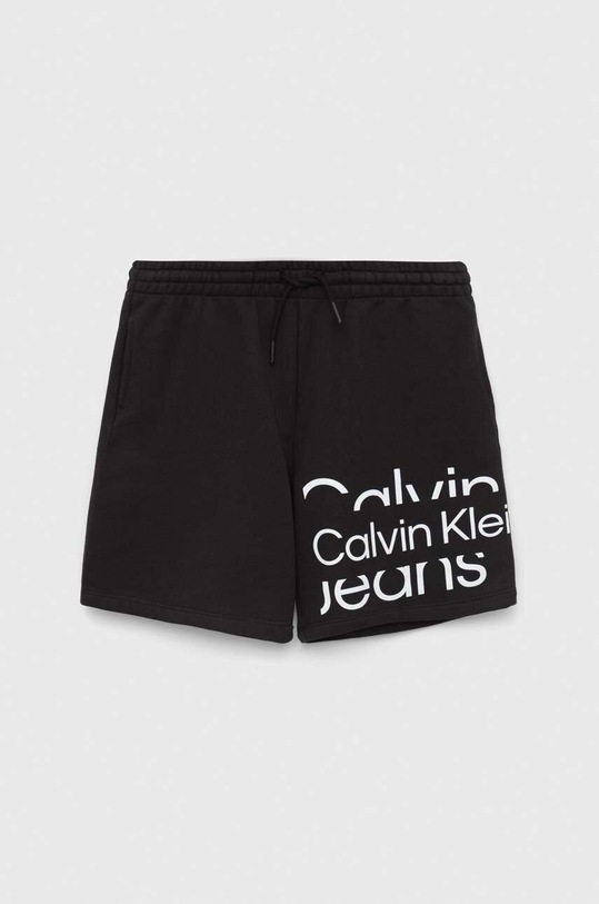 Дитячі бавовняні шорти Calvin Klein Jeans бавовна чорний IB0IB01607.PPYX