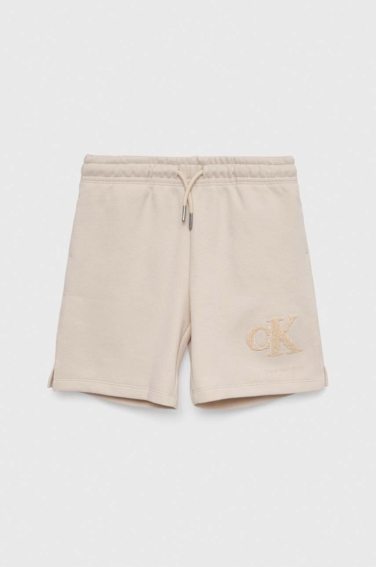 Calvin Klein Jeans szorty dziecięce IB0IB01618.PPYX beżowy SS23