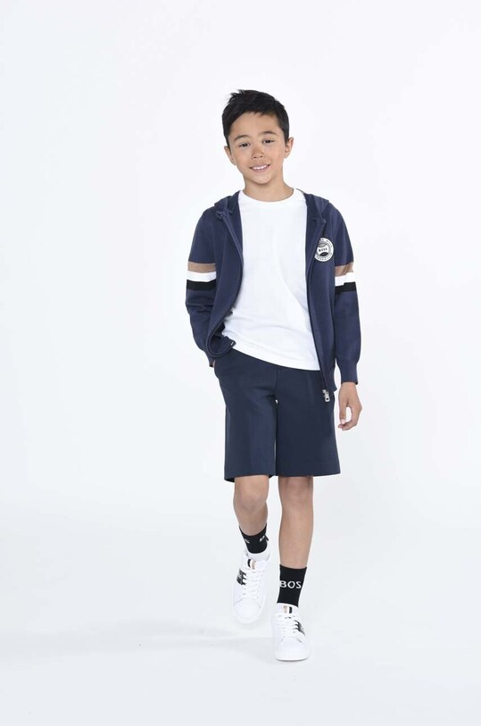 BOSS szorty dziecięce casual niebieski J24825.114.150