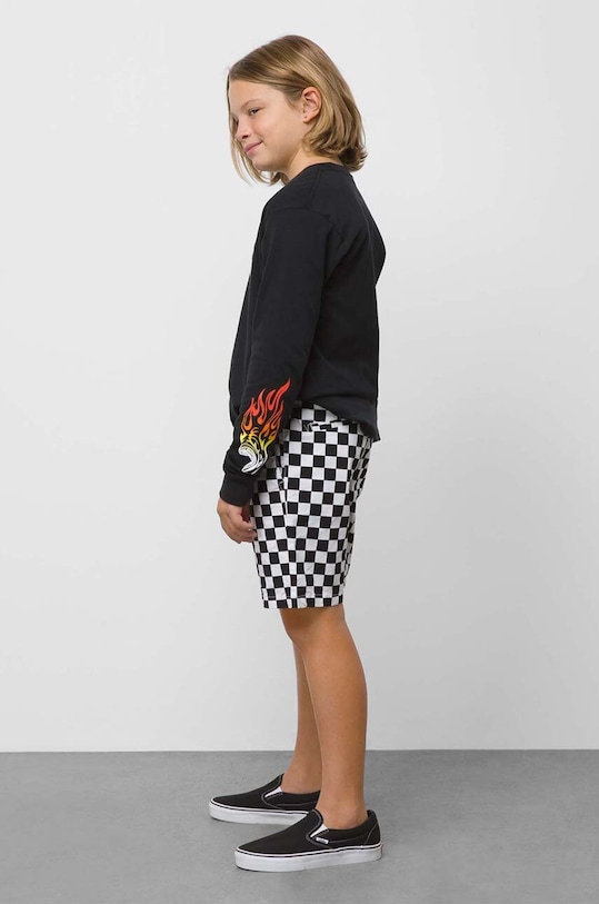 Dětské kraťasy Vans RANGE ELASTIC WAIST SHO BLACK látka černá VN0A7SHE7051