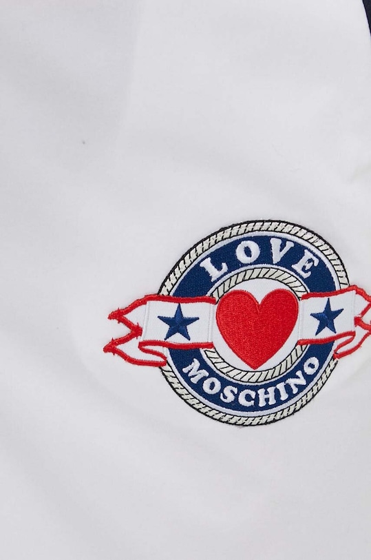 Love Moschino pantaloni scurti din bumbac alb W.O.193.80.T.497A