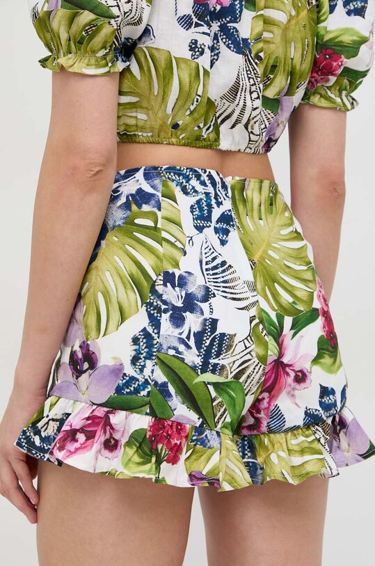 Odzież Guess szorty lniane W3GD84.WCWA0 zielony