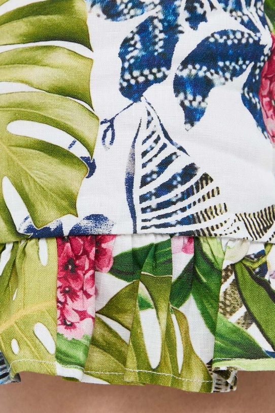 Guess szorty lniane W3GD84.WCWA0 zielony