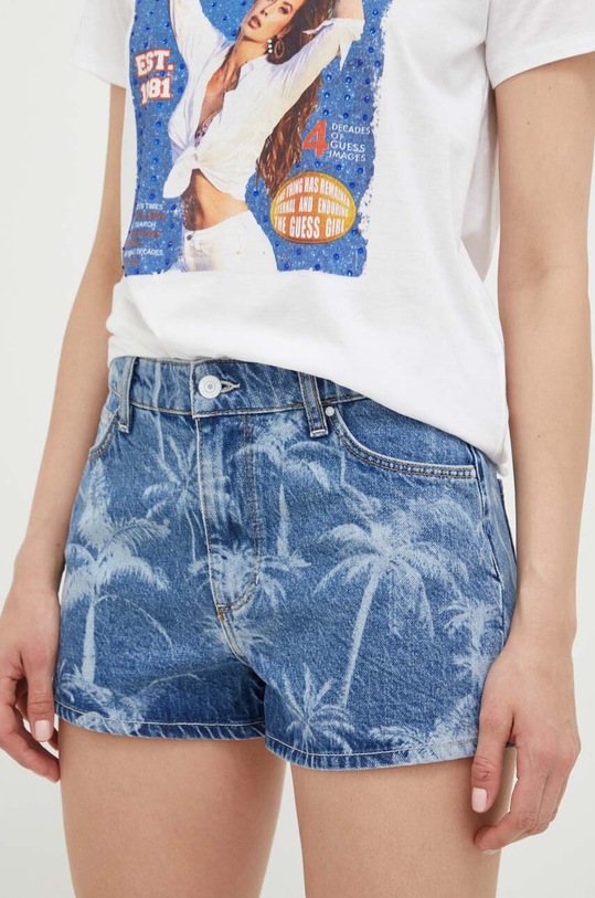 Дънкови къси панталони Guess W3GD29.D4ZR3 син SS23