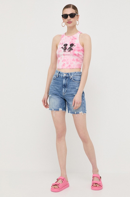 Traper kratke hlače Guess W3GD47.D4ZR1 plava SS23