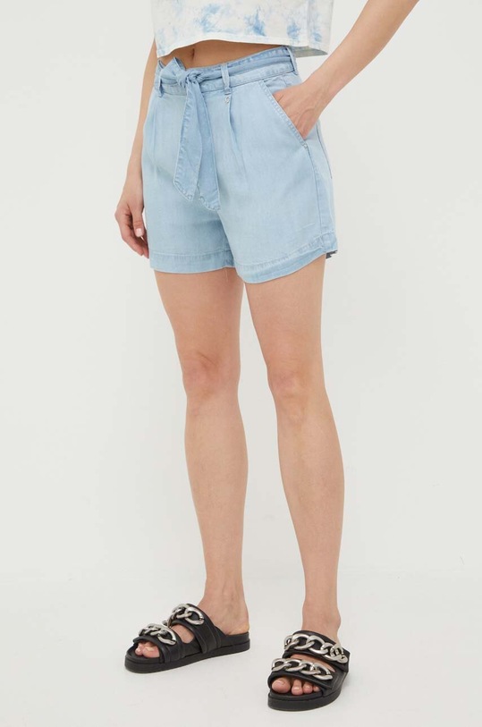 Kraťasy Guess high modrá W3GD0K.D4ZL3