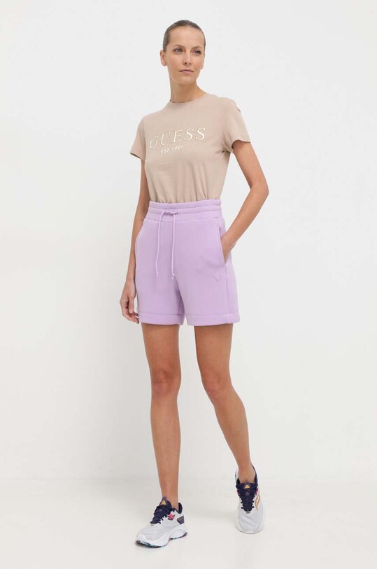 Guess pantaloni scurti V2YD10.K7UW2 violet SS25