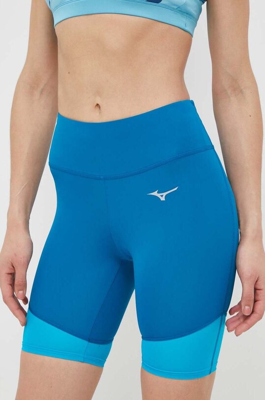 Шорты для бега Mizuno Impulse Core Mid с эластаном голубой J2GBA207