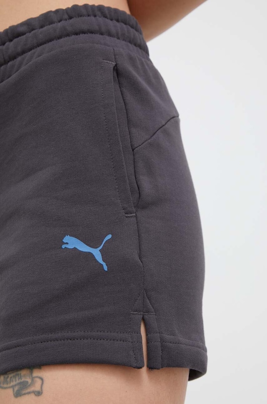 Bavlnené šortky Puma sivá 673300