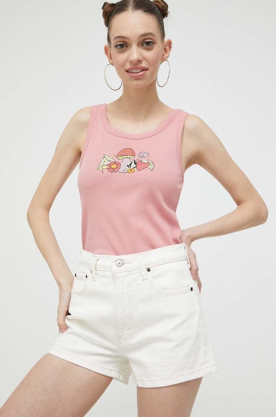 Abercrombie & Fitch szorty jeansowe z elastanem beżowy KI149.3143.178