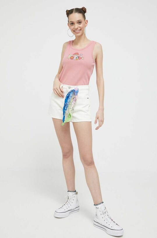 Abercrombie & Fitch pantaloni scurti jeans KI149.3143.178 bej SS23