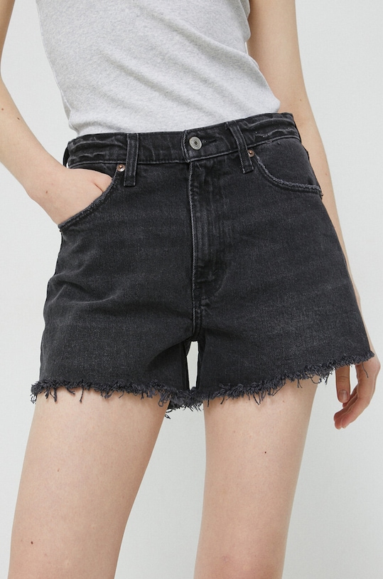 Abercrombie & Fitch pantaloni scurti jeans negru KI149.3177.975