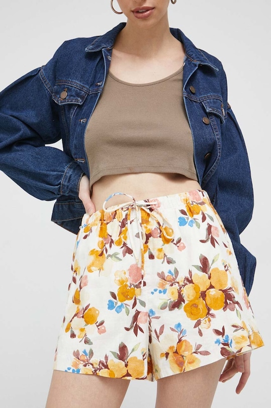 Abercrombie & Fitch pantaloni scurti din in in galben KI149.3188.812