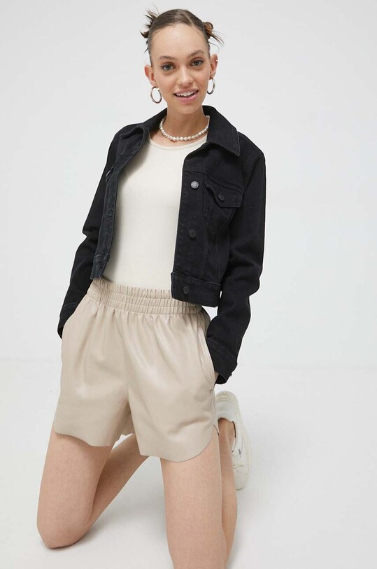 Abercrombie & Fitch szorty tkanina beżowy KI149.3211.121